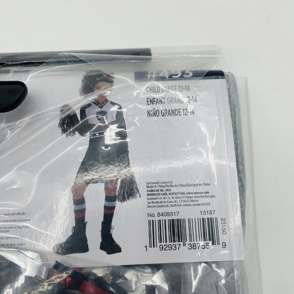 Zombie Fear Squad Goth Cheerleader Youth Girls Large 12/14 Halloween Costume 461 - Picture 5 of 6